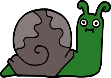 Bir insan tarafından çizilmiş karalama salyangozu.