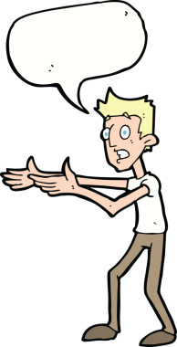 Çizgi filmdeki adam umutsuzca bir insan tarafından çizilmiş konuşma balonuyla anlatıyor.