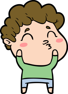 Çizgi film adamı somurtuyor Bir insan tarafından çizilmiş