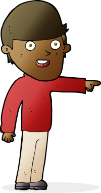 Bir insan tarafından çizilmiş çizgi filmdeki adam.