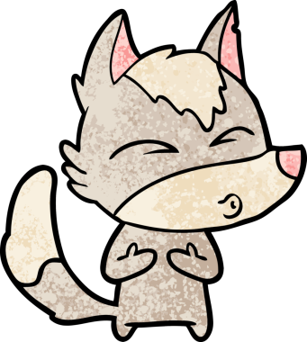 Bir insan tarafından çizilmiş bir kurt düdüğü.