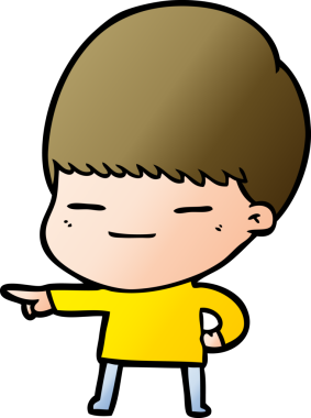 Bir insan tarafından çizilmiş kendini beğenmiş bir çocuk.