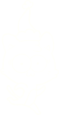 Bir insan tarafından çizilen Noel Kedisi Tebeşiri