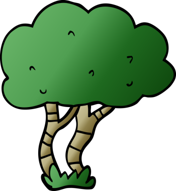 Bir insan tarafından çizilmiş karalama ağacı.