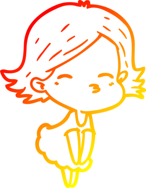 Bir insan tarafından çizilmiş bir karikatür kadın çizimi