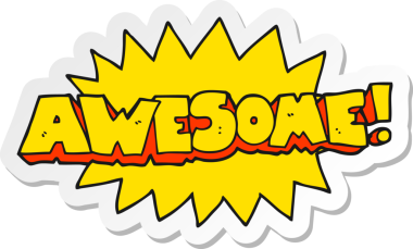 Bir insan tarafından çizilmiş müthiş bir karikatür çıkartması.