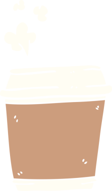 Bir insan tarafından çizilmiş karalama kahve fincanı.