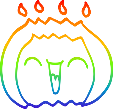 gökkuşağı gradyan çizgi çizimi bir insan tarafından çizilen gülen gaz alevi