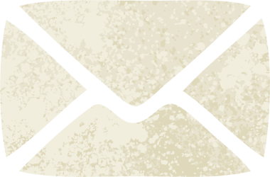 Bir insan tarafından çizilmiş kağıt zarfın retro çizim tarzı karikatürü