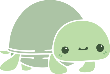 Bir insan tarafından çizilmiş garip bir karikatür kaplumbağa.