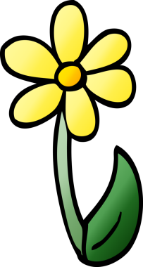 bir insan tarafından çizilmiş bahar çiçeği karalaması