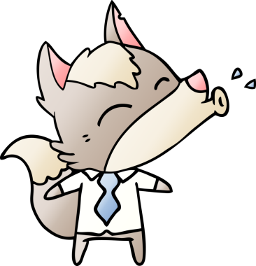 Bir insan tarafından çizilmiş uluyan kurt patron çizgi filmi.