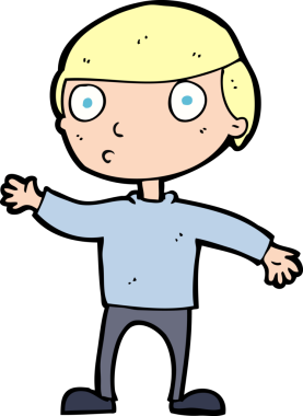 Bir insan tarafından çizilmiş çizgi film el sallayan adam.