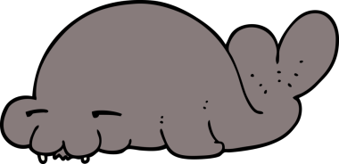 Bir insan tarafından çizilmiş karikatür mührü