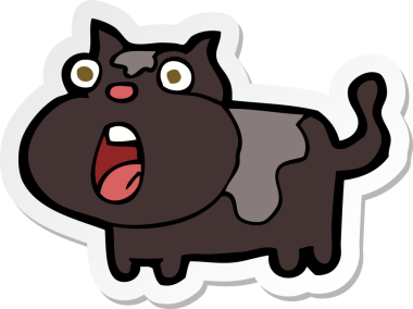 Bir insan tarafından çizilmiş bir karikatür çıkartması.