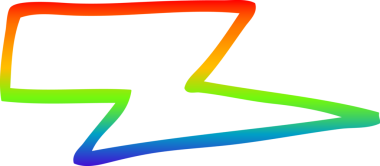 gökkuşağı gradyan çizgi çizimi bir insan tarafından çizilmiş bir karikatür yıldırım