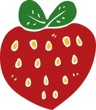 Bir insan tarafından çizilmiş karalama çileği.