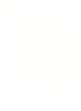 Bir insan tarafından çizilmiş Noel Astronot Tebeşiri