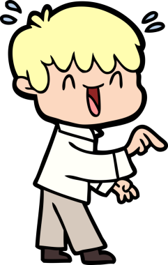 Bir insan tarafından çizilmiş gülen çocuk.