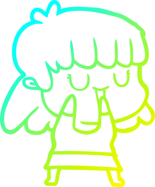 Bir insan tarafından çizilmiş bir karikatür kadın çizimi.