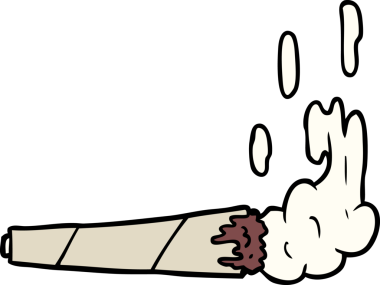 bir insan tarafından çizilmiş marihuana eklem karikatürü