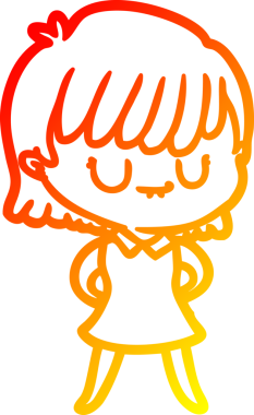 Bir insan tarafından çizilmiş bir karikatür kadın çizimi