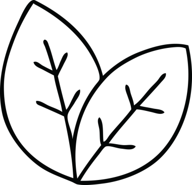 Bir insan tarafından çizilmiş garip çizgi film yaprakları