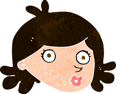 Bir insan tarafından çizilmiş güzel bir yüz.