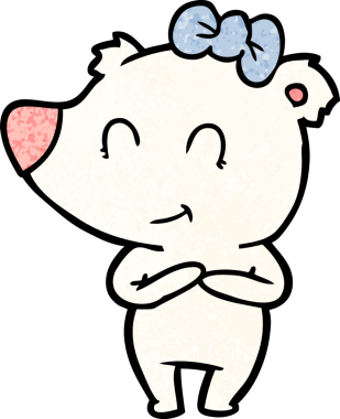 Bir insan tarafından çizilmiş kutup ayısı karikatürü