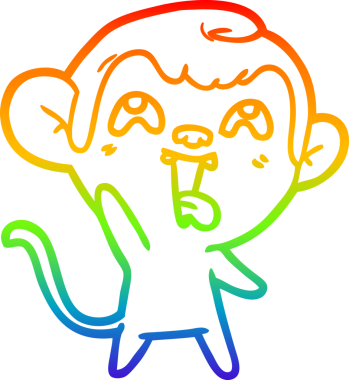 gökkuşağı gradyan çizgisi insan tarafından çizilmiş çılgın bir çizgi maymun çizimi