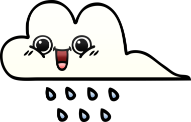 Bir insan tarafından çizilen yağmur bulutunun gölgeli çizimi