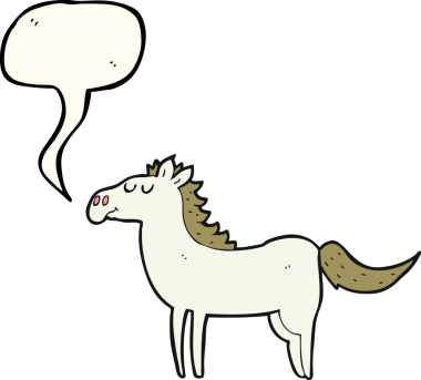 Bir insan tarafından çizilmiş serbest konuşma balonu çizgi film atı