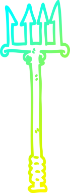 Bir insan tarafından çizilmiş bir karikatür dirgeninin soğuk gradyan çizimi
