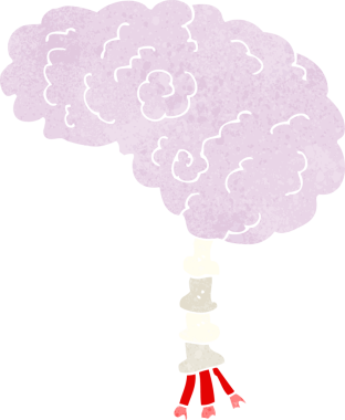 bir insan tarafından çizilmiş çizgi film beyni