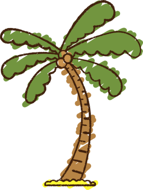 Bir insan tarafından çizilen Palmiye Ağacı Tebeşiri