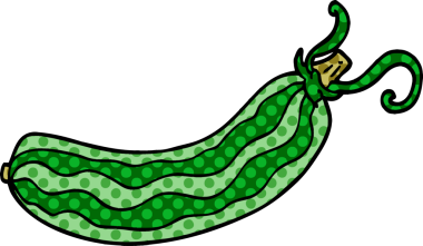 Bir insan tarafından çizilmiş karalama salatalığı.