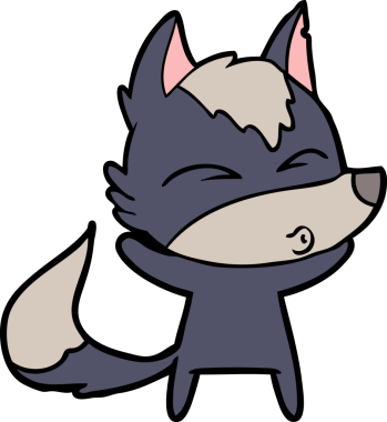 Bir insan tarafından çizilmiş bir kurt düdüğü.