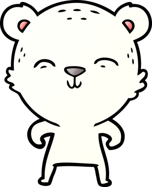 Bir insan tarafından çizilmiş kutup ayısı karikatürü