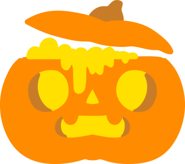 Bir insan tarafından çizilmiş ürkütücü Cadılar Bayramı balkabağı