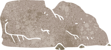 bir insan tarafından çizilmiş karikatür taşı