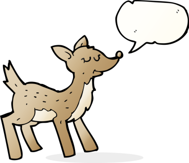 Bir insan tarafından çizilmiş tatlı bir karikatür geyiği.