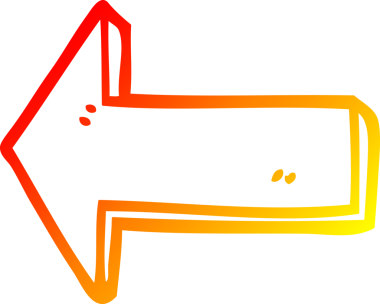 Bir insan tarafından çizilmiş bir çizgi filmin sıcak gradyan çizimi