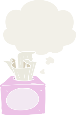 Düşünce baloncuğu olan çizgi film dokuları insan tarafından çizilmiş.