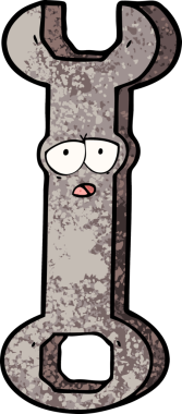 Bir insan tarafından çizilmiş çizgi film anahtarı.