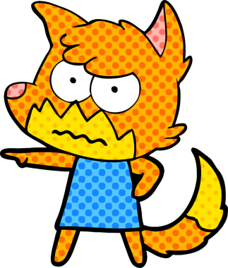 Bir insan tarafından çizilmiş bir tilki.