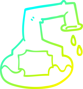 Bir insan tarafından çizilmiş bir karikatür bilim deneyinin soğuk gradyan çizimi