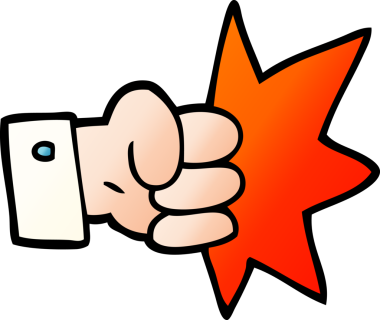 Bir insan tarafından çizilmiş bir karalama yumruğu.