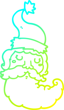 Bir insan tarafından çizilmiş bir çizgi film Noel Baba yüzü çizimi
