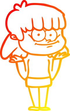 Bir insan tarafından çizilmiş gülümseyen bir karikatür çizimi