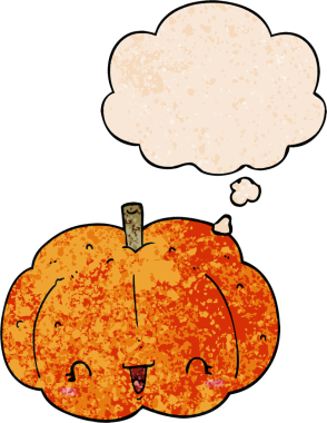 bir insan tarafından çizilmiş grunge desenli balkabağı.